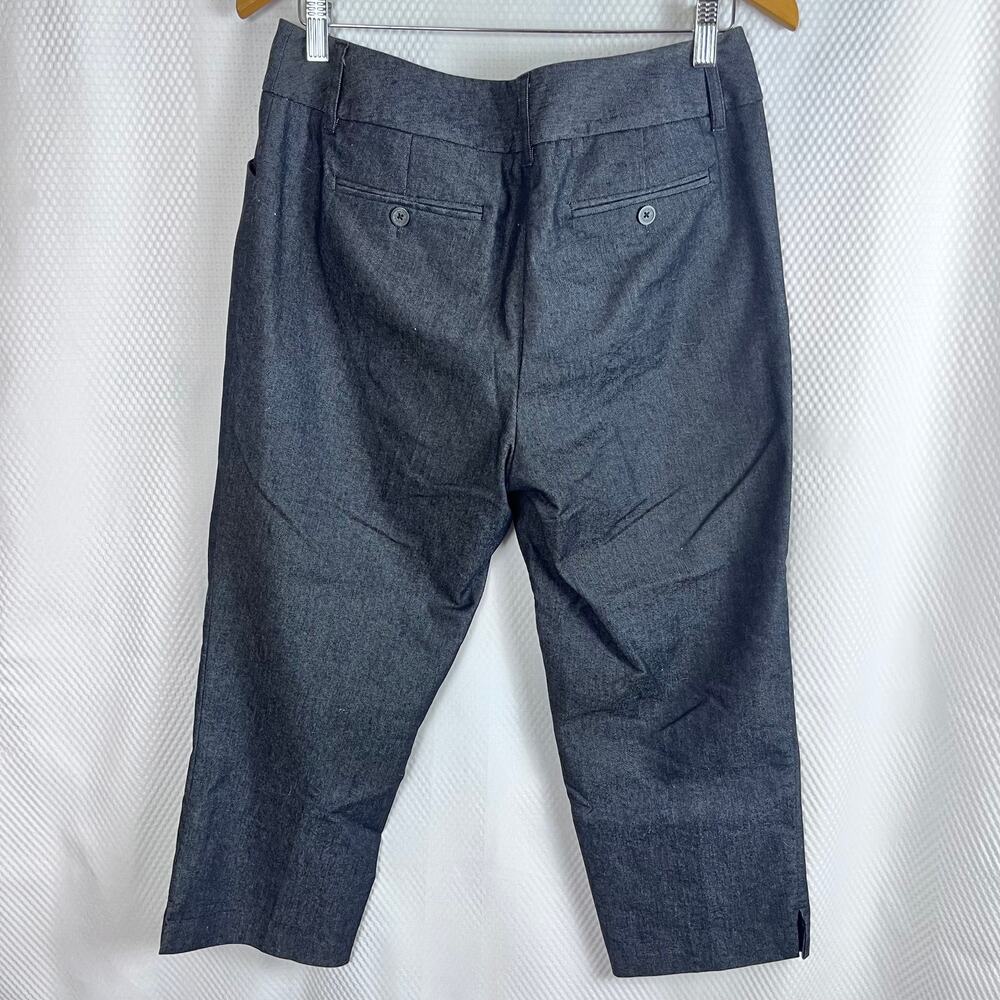 Dana Buchanan Crop Pants Women's 10 Dark Denim-Look Lightweight (C520) - Picture 2 of 7